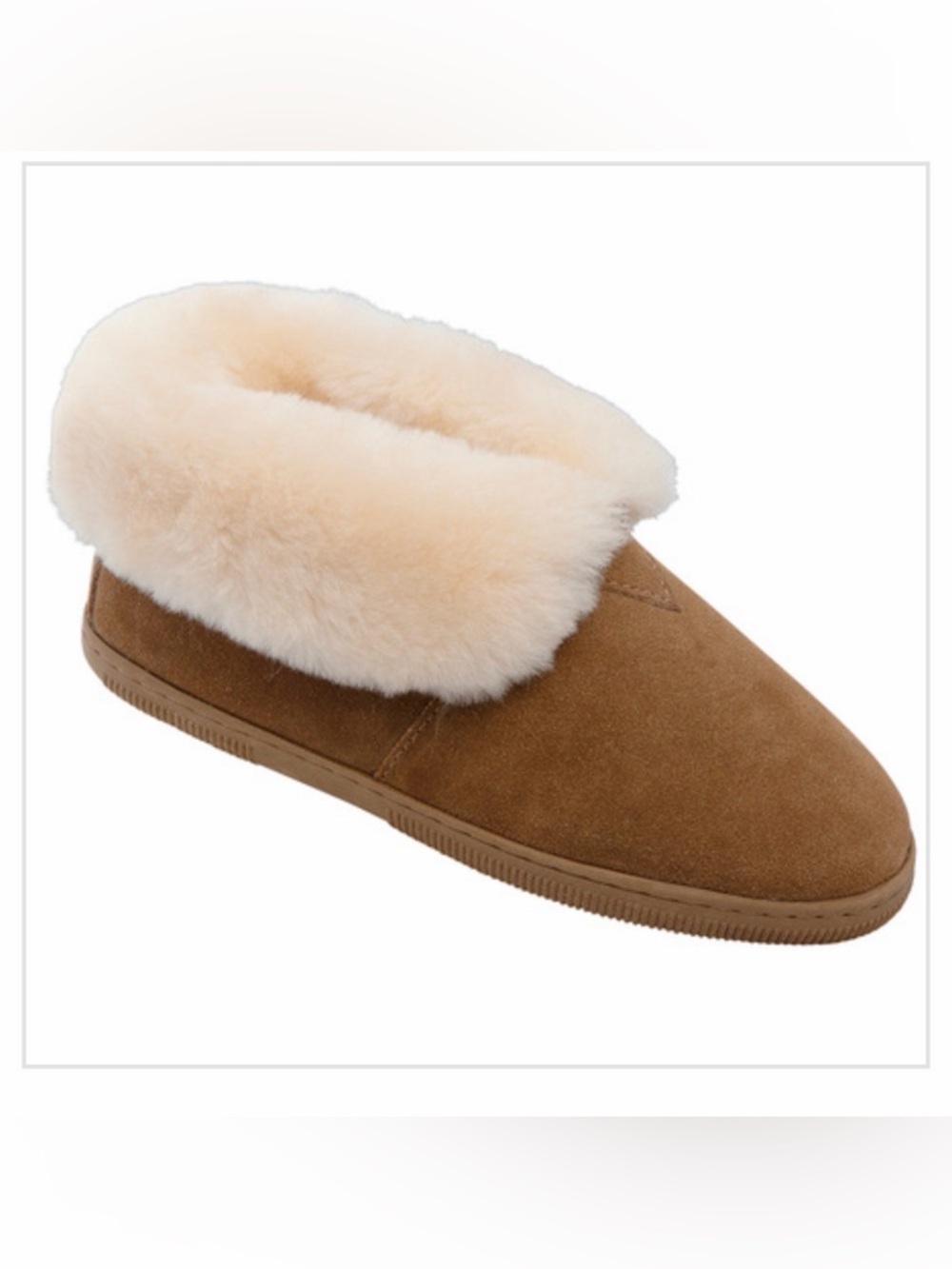 Plush Shearling-Lined Women’s Slipper Bootie - Chestnut